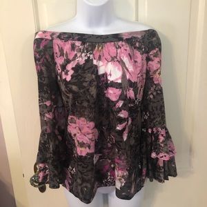 INC off shoulder top with bell sleeves